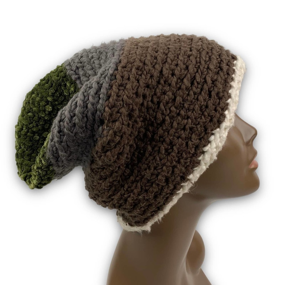 Hand made crochet woven oversized winter hat